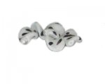 22 x 16mm White Twirl Spot Lampwork Bead, 5 beads 22 x 16mm White Twirl Spot Lampwork Bead, 5 beads