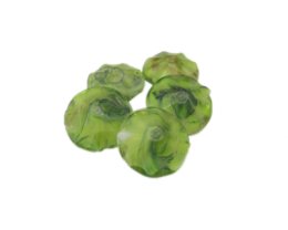 (image for) 20mm Apple Green Lampwork Glass Bead, 5 beads