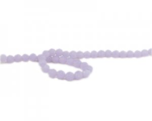 8mm Lilac Semi-Opaque Faceted Glass Bead, 12" string