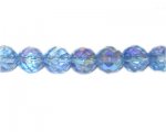 12mm Sky Blue AB Finish Faceted Glass Bead, 14" string 12mm Sky Blue AB Finish Faceted Glass Bead, 14" string
