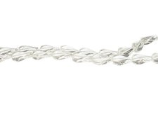 (image for) 14 x 8mm Crystal Twisted Pressed Glass Oval Bead, 12" string