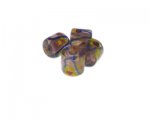 12mm Plum Pattern Lampwork Column Glass Bead, 4 beads 12mm Plum Pattern Lampwork Column Glass Bead, 4 beads