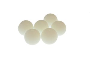 (image for) 14mm Milky White Glass Bead, 5 beads