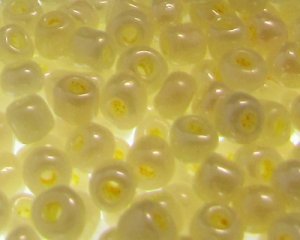 (image for) 6/0 Pale Yellow Ceylon Glass Seed Bead, 1oz. Bag