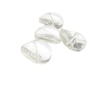 (image for) 22 x 8mm Crystal Faceted Glass Wavy Bead, 4 beads