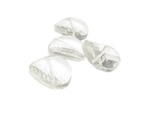 (image for) 22 x 8mm Crystal Faceted Glass Wavy Bead, 4 beads