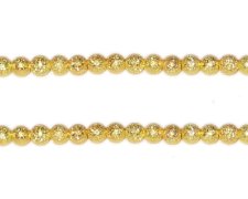 (image for) 4mm Gold Round Stardust Brass Bead, approx. 50 beads