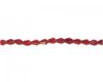 8 x 6mm Strawberry Red Faceted Glass Drop Bead, 12" string 8 x 6mm Strawberry Red Faceted Glass Drop Bead, 12" string