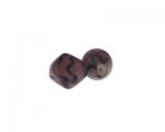 20 x 16mm Plum Zigzag Lampwork Glass Bead, 2 beads 20 x 16mm Plum Zigzag Lampwork Glass Bead, 2 beads