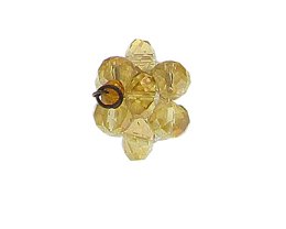 (image for) 28mm Gold Faceted AB Finish Beaded Ball Pendant