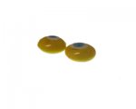 22mm Yellow Evil Eye Lampwork Glass Bead, 2 beads 22mm Yellow Evil Eye Lampwork Glass Bead, 2 beads