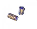 18 x 10mm Dark Blue Gold Foil Column Lampwork Glass Bead, 4 bead 18 x 10mm Dark Blue Gold Foil Column Lampwork Glass Bead, 4 bead