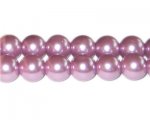 12mm Lavendar Glass Pearl Bead, approx. 18 beads