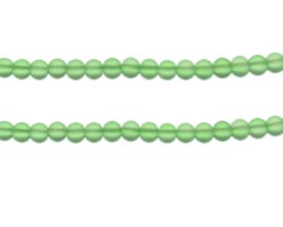 (image for) 6mm Green Sea/Beach-Style Glass Bead, approx. 41 beads