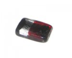 30 x 20mm Red/Silver/Back Foil Rectangle Handmade Lampwork Bead 30 x 20mm Red/Silver/Back Foil Rectangle Handmade Lampwork Bead