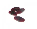22 x 10mm Red Pattern Lampwork Glass Bead, 4 beads 22 x 10mm Red Pattern Lampwork Glass Bead, 4 beads