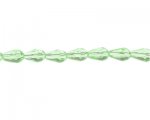 10 x 6mm Pale Green Faceted Drop Glass Bead, 13" string 10 x 6mm Pale Green Faceted Drop Glass Bead, 13" string