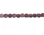 10mm Pale Plum Pressed Glass Pebble Bead, 14" string 10mm Pale Plum Pressed Glass Pebble Bead, 14" string