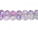 12mm Lilac Dream Crackle Season Glass Bead, approx. 18 beads