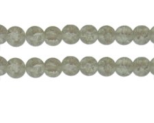 (image for) 10mm White Crackle Frosted Glass Bead, approx. 17 beads