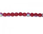 8mm Red AB Finish Faceted Glass Bead, 14" string 8mm Red AB Finish Faceted Glass Bead, 14" string