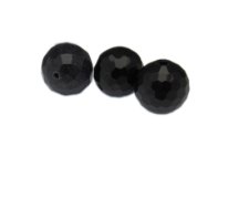 (image for) 16mm Black Onyx Gemstone Faceted Bead, 3 beads