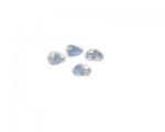 10mm Sky Blue Stripe Pressed Glass Heart Bead, 6 beads 10mm Sky Blue Stripe Pressed Glass Heart Bead, 6 beads