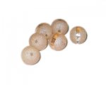 12mm Apricot Druzy-Style Electroplated w/line Bead, approx. 15 b