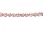 8mm Pink Faceted Glass Bead, 14" string 8mm Pink Faceted Glass Bead, 14" string