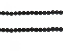 (image for) 6mm Black Glass Bead, 15" string