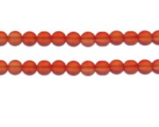 (image for) 8mm Strawberry Sea/Beach-Style Glass Bead, approx. 31 beads