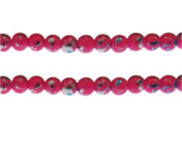 (image for) 8mm Fuchsia Fun Abstract Glass Bead, approx. 35 beads