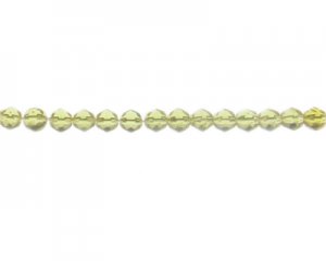 6mm Pale Gold Faceted Glass Bead, 13" string