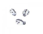16 x 10mm Black/White Ladybug Lampwork Glass Bead, 6 beads 16 x 10mm Black/White Ladybug Lampwork Glass Bead, 6 beads