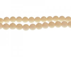 (image for) 8mm Off-White Matte Glass Bead, 20" string