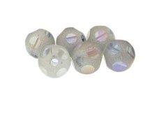 (image for) 14mm Silver Dot Druzy-Style Glass Bead, 6 beads