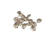 (image for) 8 x 6mm Silver Metal Spacer Bead, approx. 15 beads
