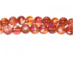 10mm Orange Blossom Spray Glass Bead, approx. 28 beads