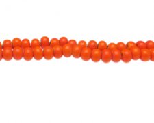 (image for) 8 x 6mm Orange Rondelle Glass Bead, 20" string