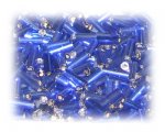 7 x 2mm Blue Silver-Lined Bugle Bead, 1 oz. bag 7 x 2mm Blue Silver-Lined Bugle Bead, 1 oz. bag