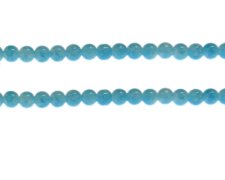 (image for) 6mm Turquoise Marble-Style Glass Bead, approx. 68 beads