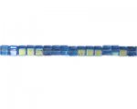 6mm Sky Blue AB Finish Faceted Glass Cube Bead, 12" string 6mm Sky Blue AB Finish Faceted Glass Cube Bead, 12" string
