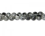 10mm Iris Crackle Spray Glass Bead, approx. 21 beads