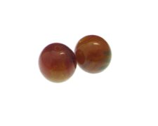 (image for) 18mm Brown Line Agate Gemstone Bead, 2 beads