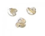 16 x 14mm Inside Gold Twisted Handmade Lampwork Bead, 5 beads 16 x 14mm Inside Gold Twisted Handmade Lampwork Bead, 5 beads