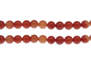 (image for) 8mm Red Aventurine Gemstone Bead, approx. 23 beads