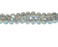 (image for) 10 x 8mm Silver Luster Rondelle Glass Bead, 22" string