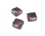 14mm Plum Foil Diamond Handmade Lampwork Glass Bead, 6 beads 14mm Plum Foil Diamond Handmade Lampwork Glass Bead, 6 beads