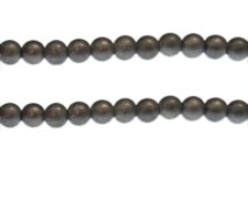 (image for) 8mm Drizzled Deep Silver Glass Bead, approx. 36 beads