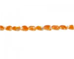 10mm Orange Striped Heart Pressed Glass Bead, 13" string 10mm Orange Striped Heart Pressed Glass Bead, 13" string